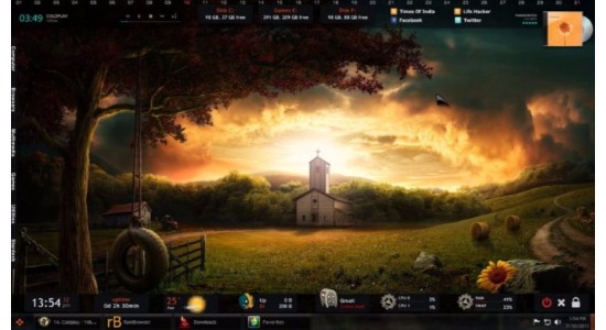 Darkness Falls Rainmeter Skin