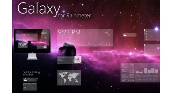 Galaxy Suite Rainmeter Skin