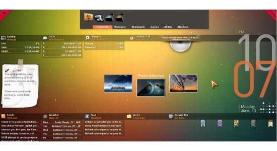 Orange Glow Rainmeter Theme