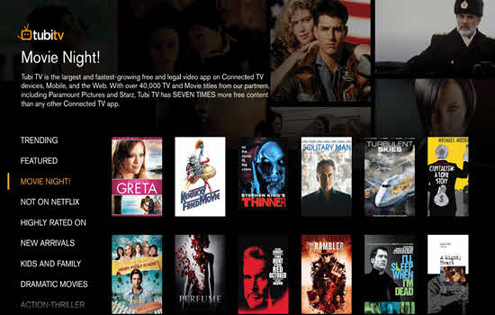 Tubi TV Movie Streaming Sites