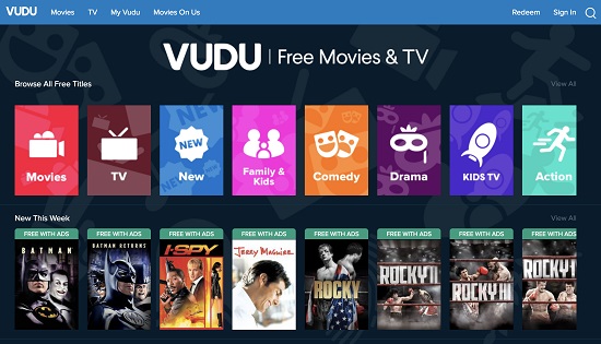 Vudu Movie Streaming Sites