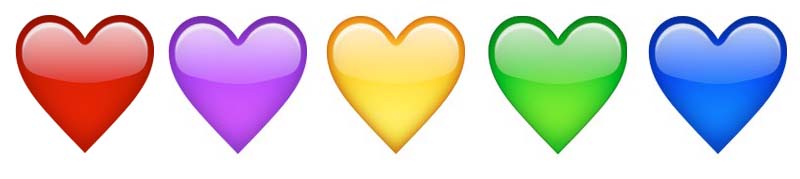 colored heart emoji
