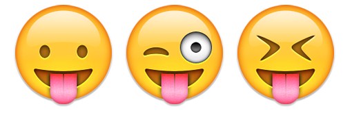 tongue faces emoji